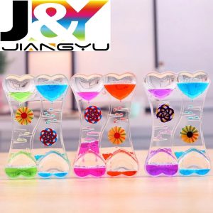 Sablier liquide ساعتين رملية عائمتين على شكل قلب