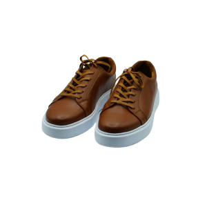Basket de ville en cuir Marron