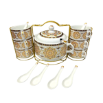 Ensemble de Service à Soupe avec 6 Tasses et Grand Bol et Support , une Louche