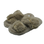 Pantoufles sandale pour femmes en fourrure