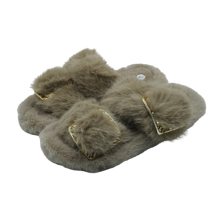 Pantoufles sandale pour femmes en fourrure