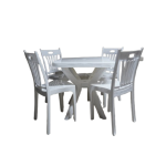 Table carrée de jardin en plastique avec 4 chaises
