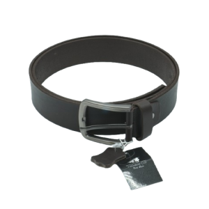 Ceinture classique en cuir Noir pour Homme
