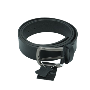 Ceinture classique en cuir Noir pour Homme