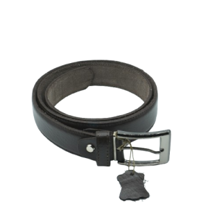 Ceinture classique en cuir Noir pour Homme