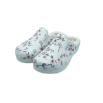 Sabots Médical en Blanc A Motif Fleure
