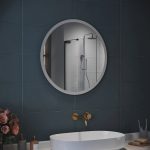 Miroir LED Rond, Miroir de Maquillage monté sur Mur / 1220 silver 70 cm