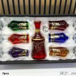 ESSENCE OF MOROCCO Verres à jus Marocain Rose Fuchsia Or Peints et Décorés à la Main Design Classique