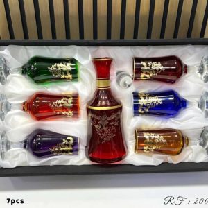 ESSENCE OF MOROCCO Verres à jus Marocain Rose Fuchsia Or Peints et Décorés à la Main Design Classique