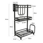 Étagère à Epice-3 Niveaux pour Cuisine métal inoxidable