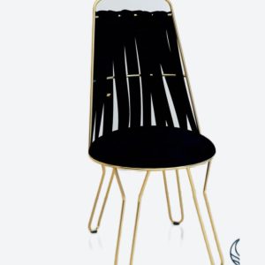 Populaire Fashion mobilier acier inoxydable Haut arrière chaise de salle à manger extérieure En vente