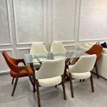 Salle à manger ronde 130cm et 6 chaises