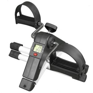 Mini Vélo, Pédalier Pliable pour Jambes et Bras, Résistance Réglable avec Ecran LCD