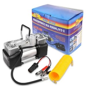 Gonfleur Portable Air Pompe à air du compresseur pour les pneus double cylindre