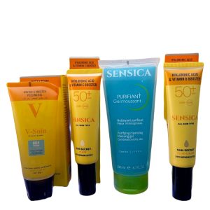 2 écrans : une teinte et un invisible + gel moussant + gommage