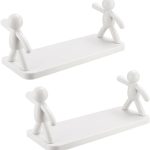 WOLWES Étagères Flottantes - Étagère de Douche Étanche (2 pièces)