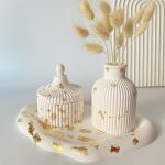 Ensemble de Plateaux Décoratifs en Béton Blanc