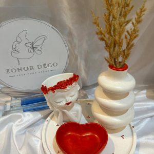 Ensemble Décoratif en Céramique - 3 Pièces