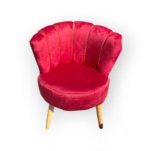 Fauteuil coquillage Rouge - Beige : une icône du design