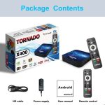 TV Box Tornado X400 Android 15 4K 4/32GB RAM/ ROM Wifi 2.4/5 RJ45 BT
