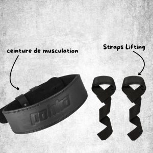 Ceinture lombaire de musculation en cuir haute qualité