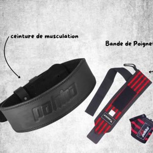pack de straps+ceinture lombaire de musculation