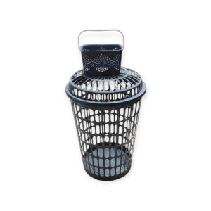 Panier à Linge avec Panier à Pinces Inclus - Design Tressé Moderne et Résistant