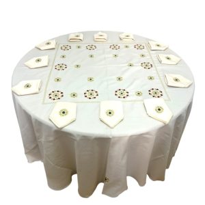 Nappe Ronde avec Serviettes