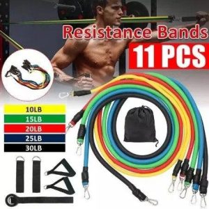 Set de Fitness 11 en 1 : Bandes de Résistance en Latex pour Exercices et Yoga