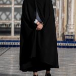 Jabador Maroc Selham Mlifa cachemire a la main Noir