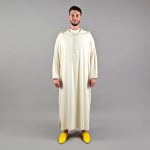 Jabador Maroc Djellaba Mlifa EXTRA Homme haute couture - Blanc cassé