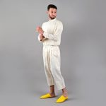 Jabador Maroc Chemise et pantalon kandrissi - Blanc cassé