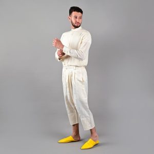 Jabador Maroc Chemise et pantalon kandrissi - Blanc cassé