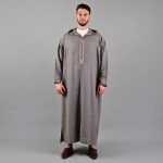 Jabador Maroc Djellaba Flanelle Homme haute couture - Marron XXL