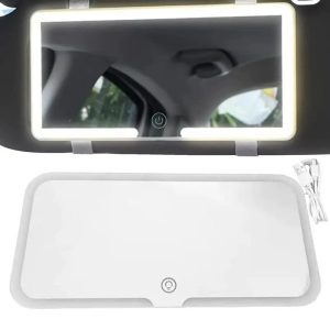 Miroir de Courtoisie pour Voiture avec Éclairage LED – Rechargeable et Facile à Installer