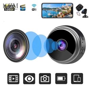 Mini A9 Caméra IP WIFI 480P - Caméra de surveillance compacte avec son bidirectionnel