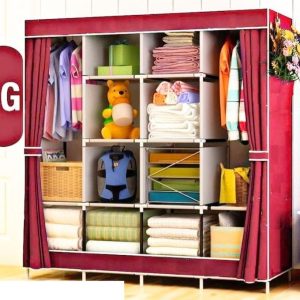 Grande Armoire en Tissu – Rangement Spacieux et Pratique