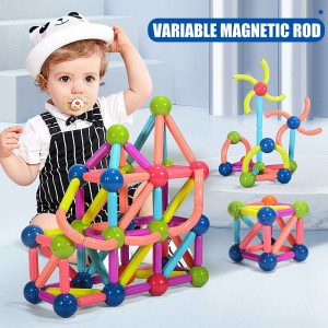 Jeu de Construction Stick-O – Jeu Magnétique pour Développer la Créativité et les Compétences Motrices des Enfants