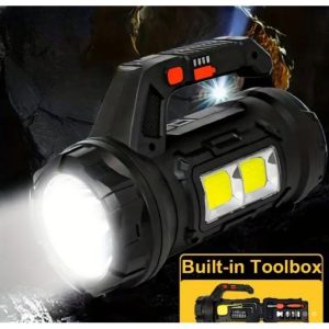 Lampe de Poche Multi-Usage avec Recharge Rapide Type-C et Boîte à Outils