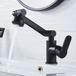 Robinet d'Évier en Acier Inoxydable avec Rotation 1080° - Mélangeur d'Eau Chaude et Froide