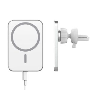 Support magnétique pour voiture MagSafe, chargeur sans fil Qi rapide 15 W