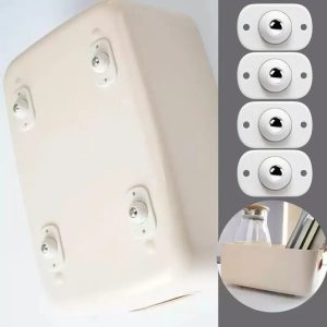Lot 4 Pcs Roulettes Pivotantes Auto-Adhésives Mini Roulettes Pivotantes à 360°