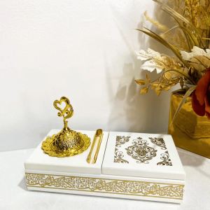 Set de Brûleur d'Encens avec Boîte à Encens - Design Traditionnel en Bois