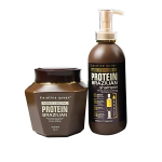 keratine queen Protein Brazilian - Shampooing 800ml et Masque 1000 ML sans sulfate