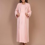 Pyjama grossesse et allaitement avec peignoir rose