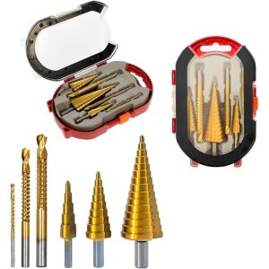 Jeu de forets étagés HSS, 4-12mm, 20mm, 32mm, ouvre-trou étagé, kit de forets