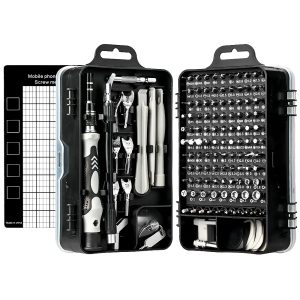 KIT de tournevis 115 en 1 pour lunettes, PC, ordinateur portable, téléphone portable, montre numérique