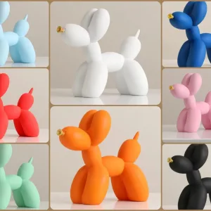 BALLOON DOG . Sculpture de chien ballon en résine