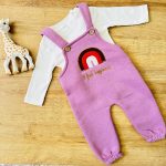 salopette avec pull hiver Welsoft mauve