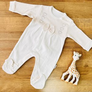 Grenouillère ourson bébé extra confort blanche – Sebi